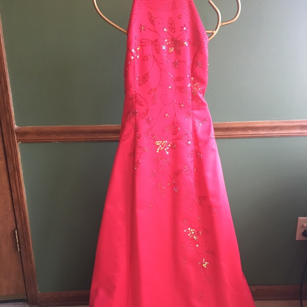 Coral Pageant + Prom Formal Dress